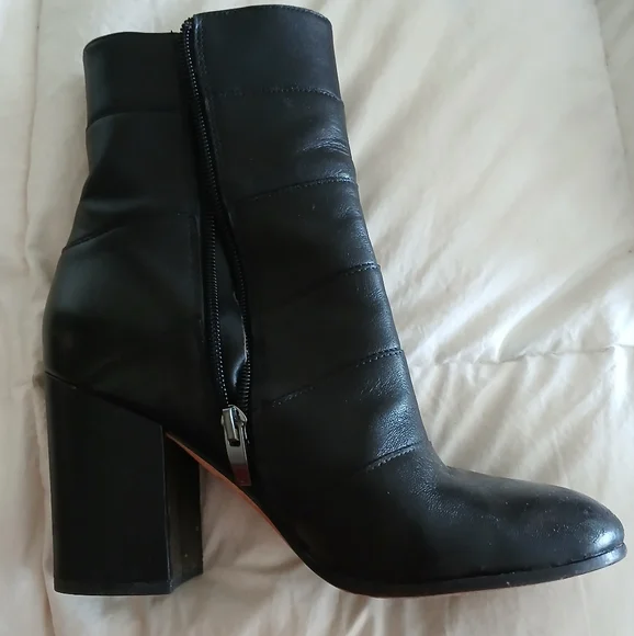 Black Leather Ankle Boots - Picture 2 of 15